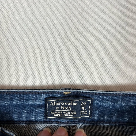 Abercrombie & Fitch Simone High Rise Super Skinny Womens 4L 4 Long 27 27L Jeans - Picture 5 of 11